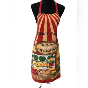 New Orleans Market Apron - Red and Yellow